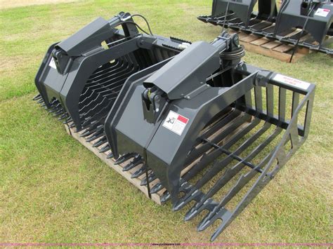 stout skid steer brush grapple hd72-4|bucket for skid steer grapple.